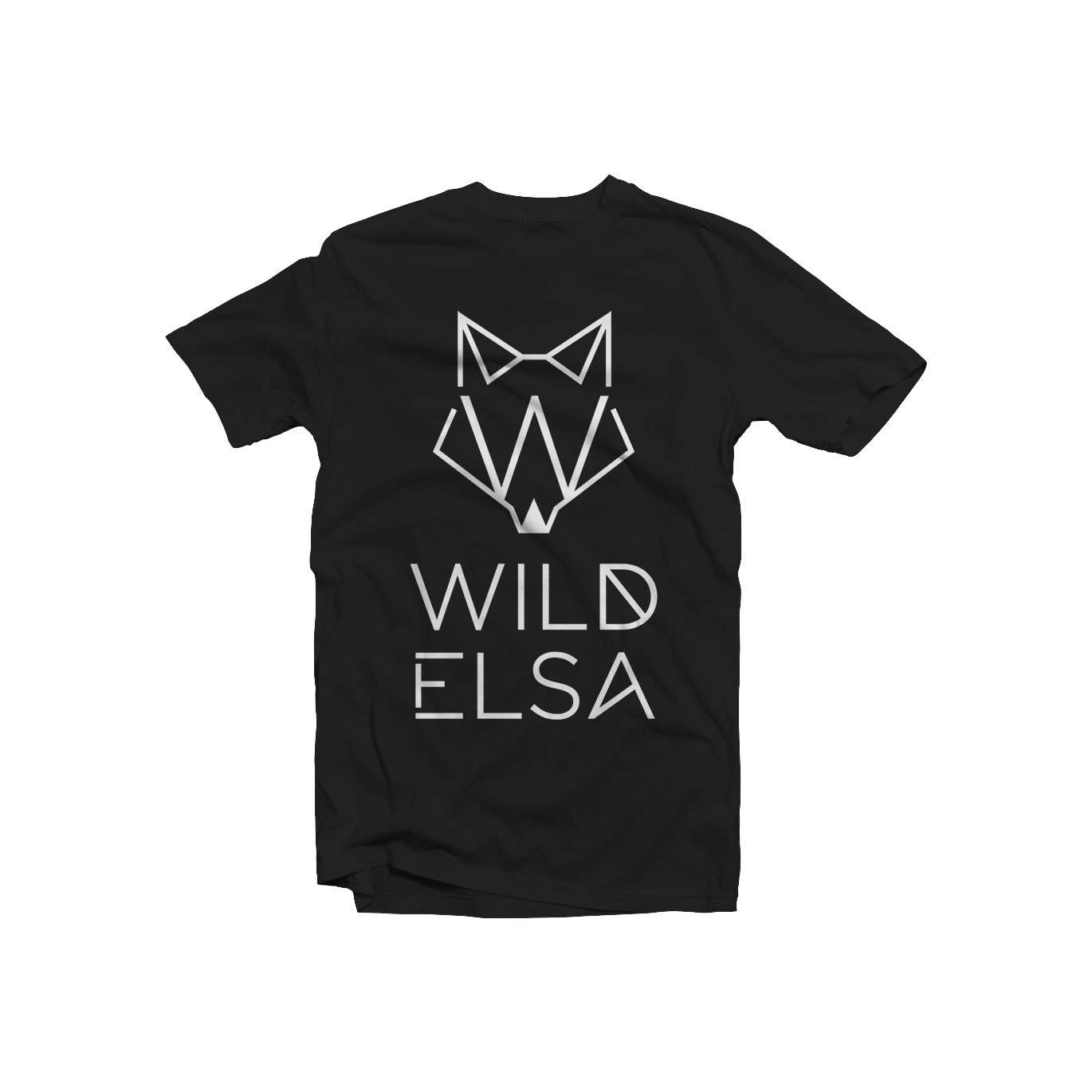 T-Shirt wildelsa nera stampa bianca